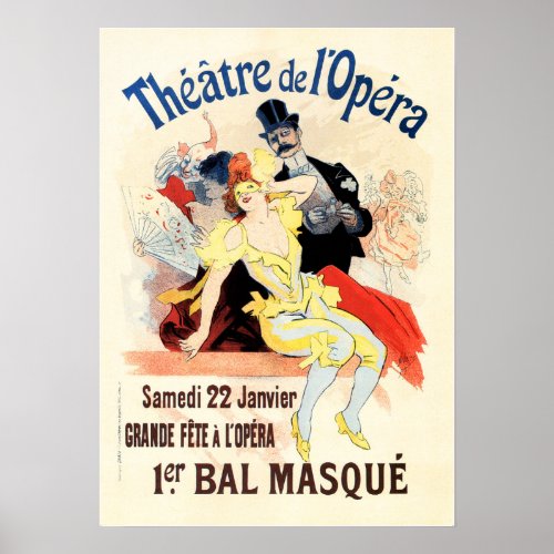 THEATRE DE OPERA Theater Advertising Jules Cheret Poster