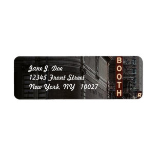 Theatre district New York City NY Address Label
