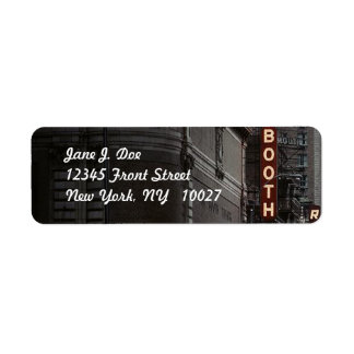 Theatre district New York City NY Address Label