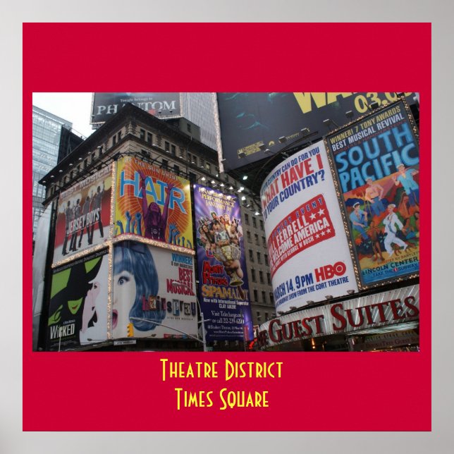 Theatre District - Times Square Poster (Front)