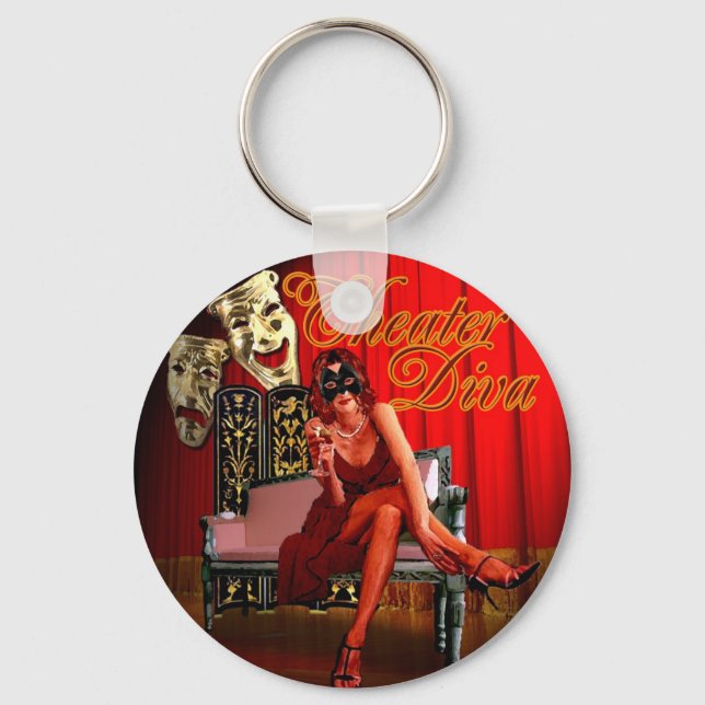 Theatre Diva Collage Keychain (Front)