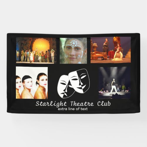 Theatre Drama Club Custom Photo Collage Banner