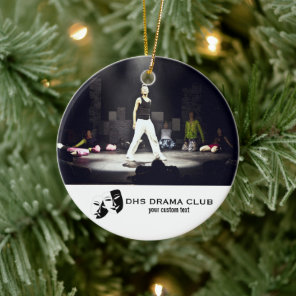 Theatre Drama Club Custom Photo Collage Ceramic Ornament