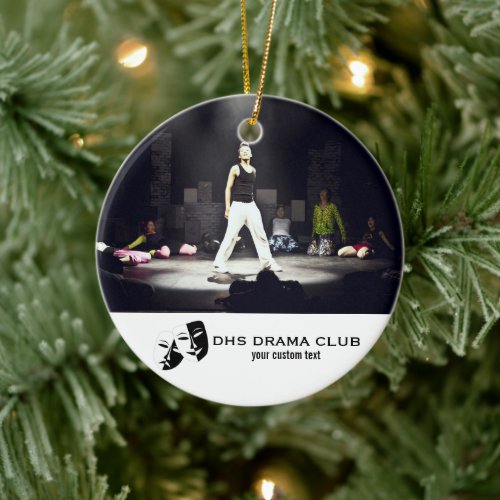 Theatre Drama Club Custom Photo Collage Ceramic Ornament