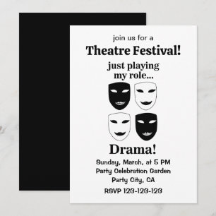Theatre Festival Theater Mask Drama Performance  Invitation