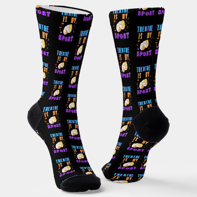 Theatre Is My Sport Actor Drama Socks (Angled)