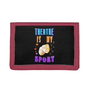Theatre Is My Sport Actor Drama Tri-fold Wallet