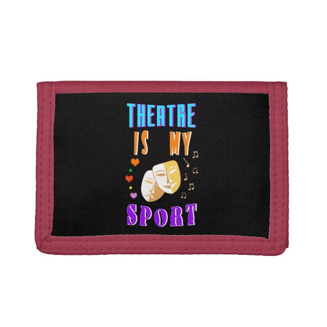 Theatre Is My Sport Actor Drama Trifold Wallet (Front)