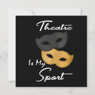 Theatre Is My Sport   Theatre Lover Gift Holiday Card