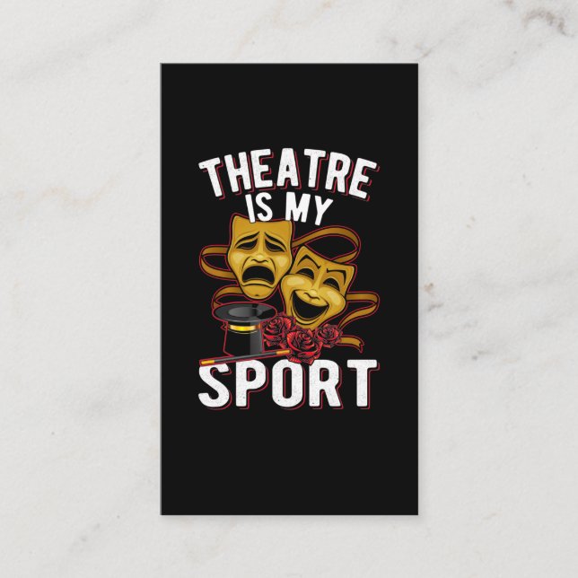 Theatre Love Drama Theater Actors Business Card (Front)