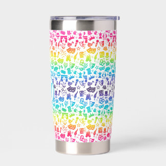 Theatre Lover Rainbow Icons Mug Insulated Tumbler