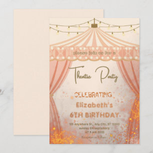 Theatre Marquee Party Invitation – Birthday invite