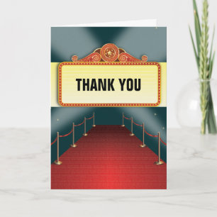 Theatre Marquee Party Thank You Card