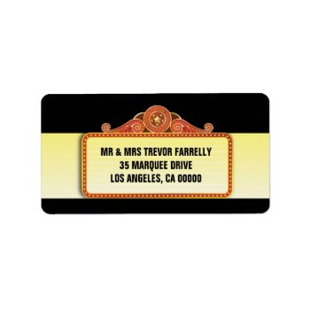Theatre Marquee Return Label by starstreamdesign at Zazzle