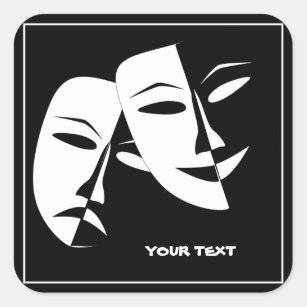  Theatre Drama Masks - Sticker Graphic - Auto, Wall