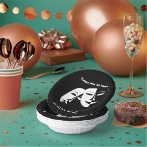 Theatre Mask Comedy Tragedy Black White Drama  Paper Bowls
