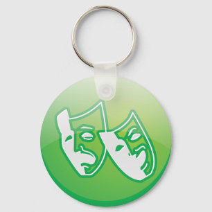 Theatre Mask Symbol Keychain