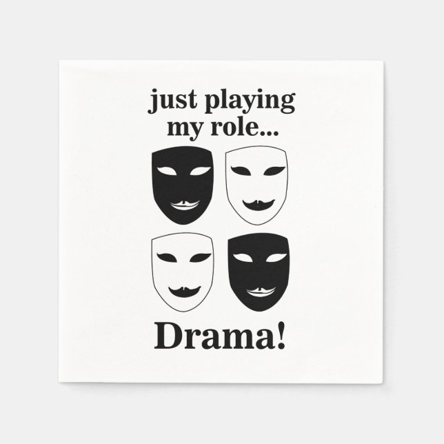Theatre Mask Theater Drama Performance Party Napkins (Front)