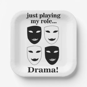 Theatre Mask Theater Drama Performance Party Paper Plates