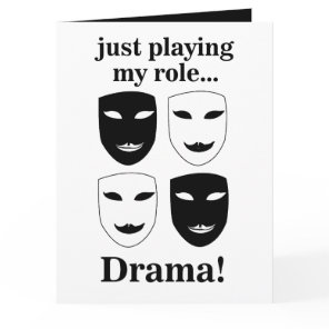 Theatre Mask Theater Drama Stage Arts Funny  Card