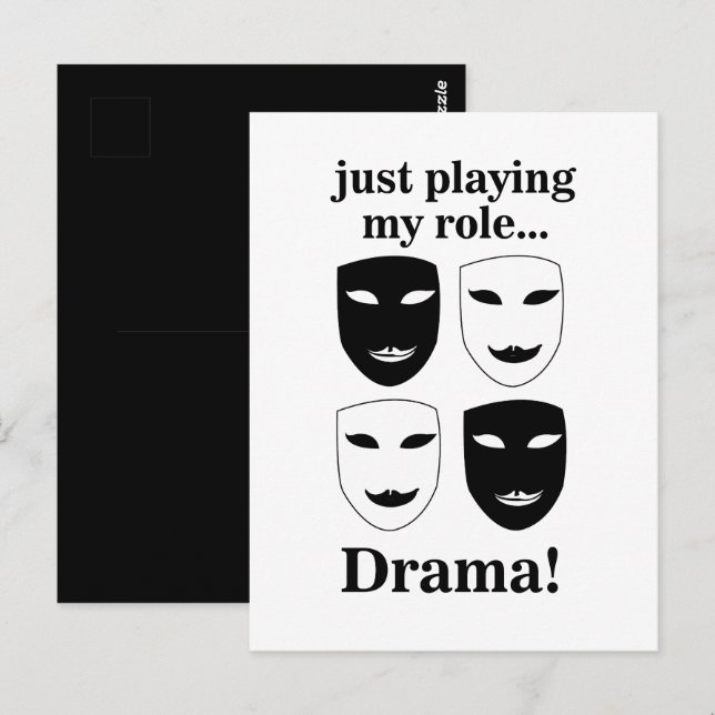 Theatre Mask Theater Drama Theatre Actor  Postcard (Front/Back)