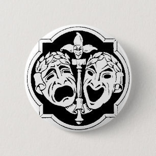Theatre Masks Button