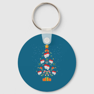 Theatre Masks Drama Actor Actress Christmas Tree X Keychain