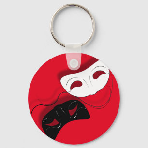 Theatre Masks Key Chain