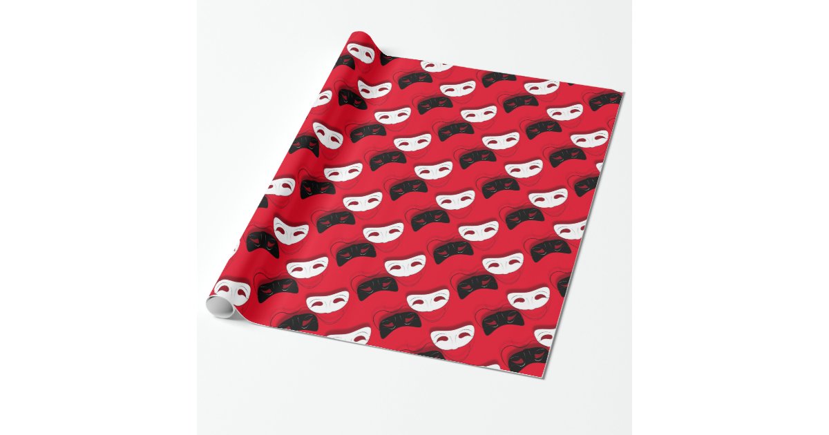 Theatre Masks Wrapping Paper Zazzle