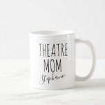 Theatre Mom Personalized Name Fun Theater Stage Coffee Mug<br><div class="desc">Celebrate your favorite scene-stealer’s biggest fan with this personalized “Theatre Mom” mug, featuring tall handwritten typography and your custom name beneath. Perfect for sipping coffee backstage, at rehearsals, or while waiting in the car after shows. This mug makes a thoughtful gift for proud moms of drama students, actors, or musical...</div>