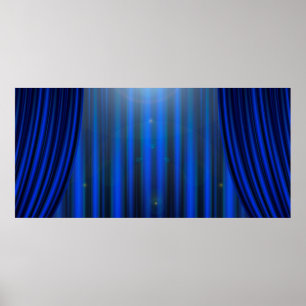 Theatre movie theater curtain strip poster