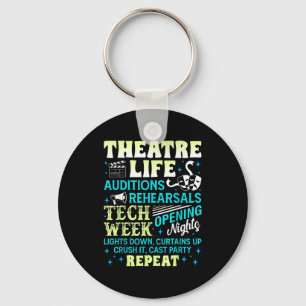 Theatre Nerd Actor Funny Musical Theater Geek Thes Keychain