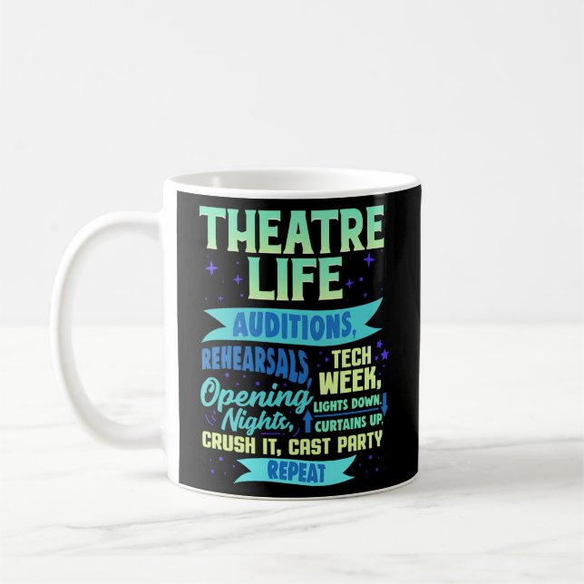 Theatre Nerd Actor Musical Theater Thespian Coffee Mug (Left)