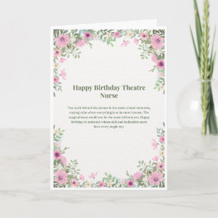 Theatre Nurse Birthday Card — Happy Birthday
