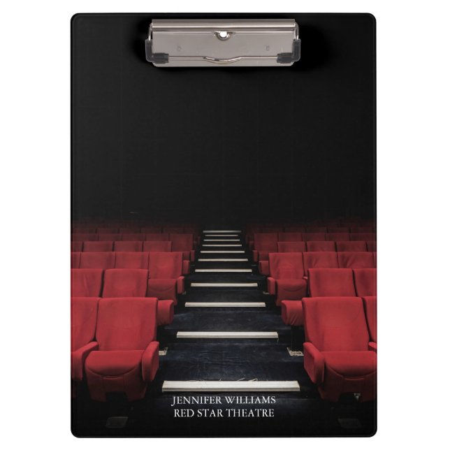 Theatre Performing Arts Customizable Event Clipboard (Front)