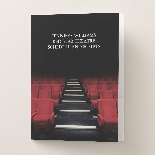 Theatre Performing Arts Customizable Event Pocket Folder (Front)
