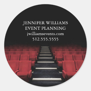 Theatre Performing Arts Event Planner Custom Classic Round Sticker