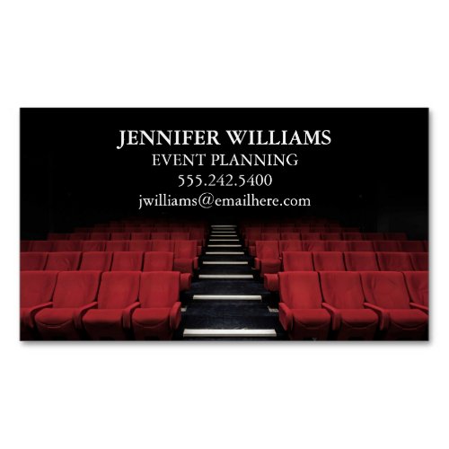 Theatre Performing Arts Event Planner or Cinema Business Card Magnet
