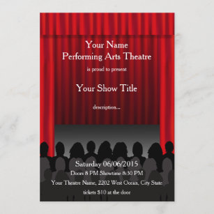 Theatre Performing Arts Stage Show Invite