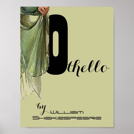 Theatre Play Poster Othello William Shakespeare | Zazzle.com