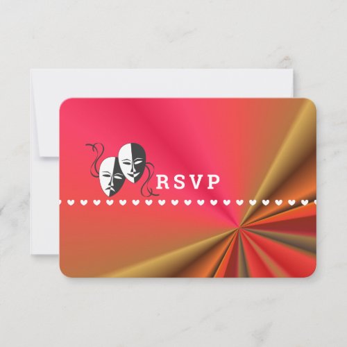 Theatre Playbill Show Ticket Theme Wedding RSVP Card