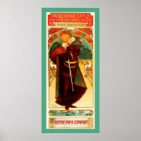 Theatre Sarah Bernhardt ~ Hamlet ~ Alphonse Mucha Poster | Zazzle