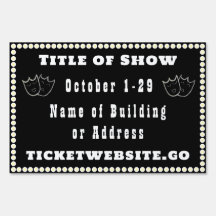 Theatre Show Advertisement Yard Sign
