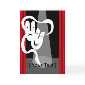 Theatre Stage with Mask Greeting Card