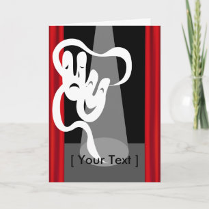 Theatre Stage with Mask Greeting Card