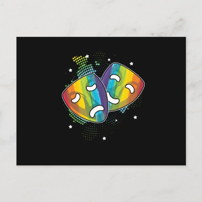 Theatre Theater Movie Actor Actress Rainbow LGBT G Postcard (Front)
