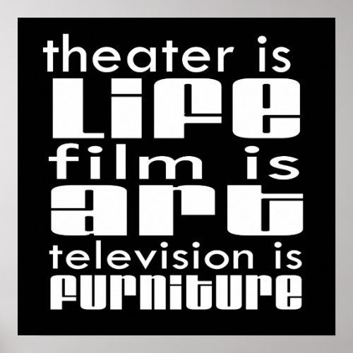 Theatre vs Film vs TV Poster