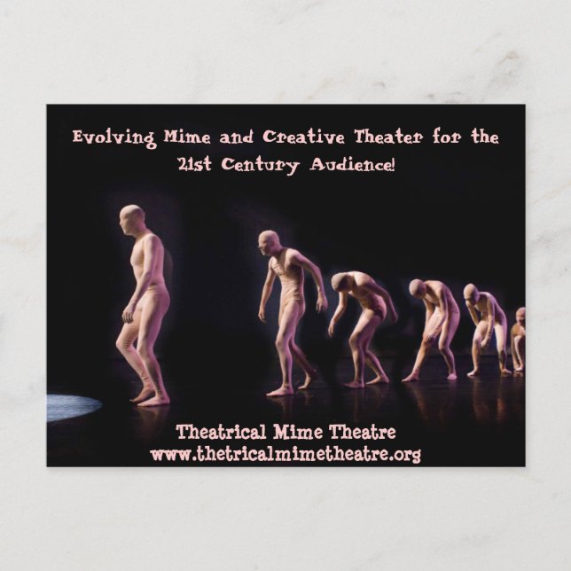 Theatrical Mime Theater Post Card (Front)