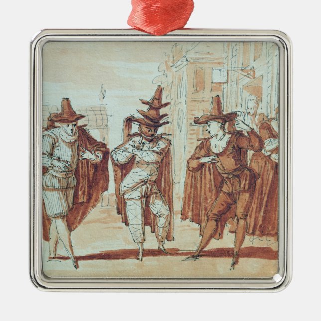Theatrical Scene Metal Ornament (Front)