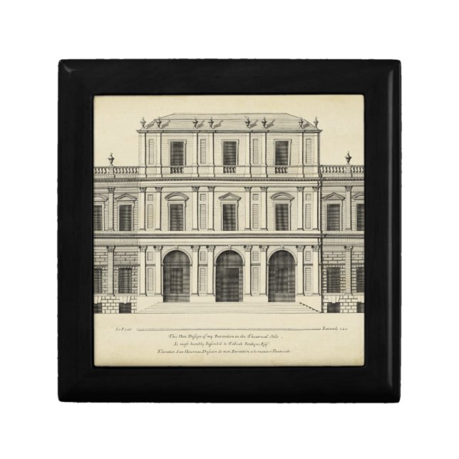 Theatrical Style Façade by Colen Campbell Keepsake Box (Front)